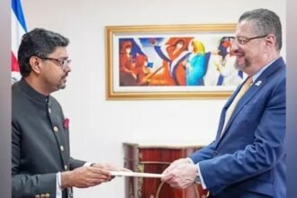 Indian envoy to Costa Rica presents credentials to President Rodrigo Chaves | India News