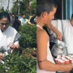 Mamata Banerjee serves tea at local stall, interacts with school children | India News