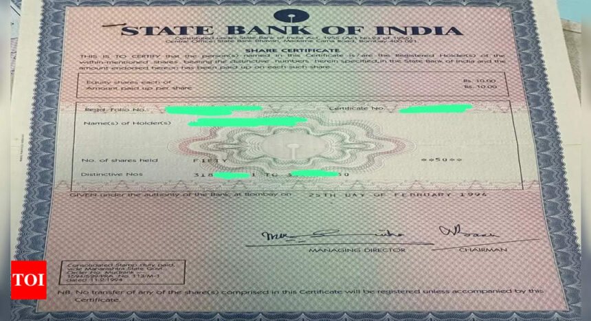 Man finds grandfather's SBI shares from 1994 with buy value Rs 5000, now worth... | India News