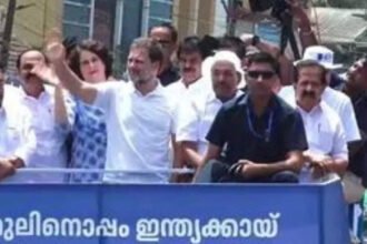 Rahul Gandhi leads massive roadshow before filing his nomination for Lok Sabha Polls in Wayanad | India News