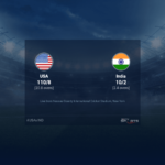 USA vs India live score over Match 25 T20 1 5 updates