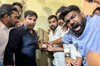 NEET-UG row: NSUI members barge into NTA headquarters while protesting