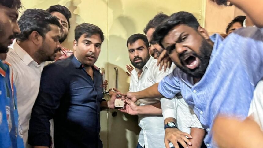 NEET-UG row: NSUI members barge into NTA headquarters while protesting