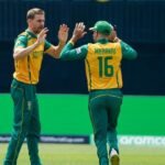 Nortje`s 4-7 sets up South Africa’s tricky six-wicket win over Sri Lanka