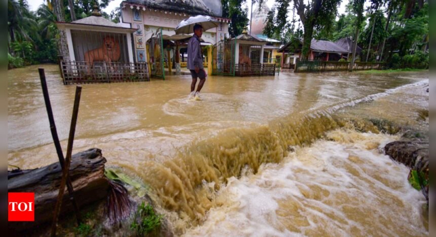 Red alert extended in 3 NE states, unprecedented rainfall hits Meghalaya, Assam | India News