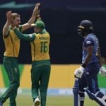 T20 World Cup 2024: Nortje`s four-wicket helps restrict Sri Lanka to 77 runs