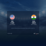 USA vs India live score over Match 25 T20 16 20 updates