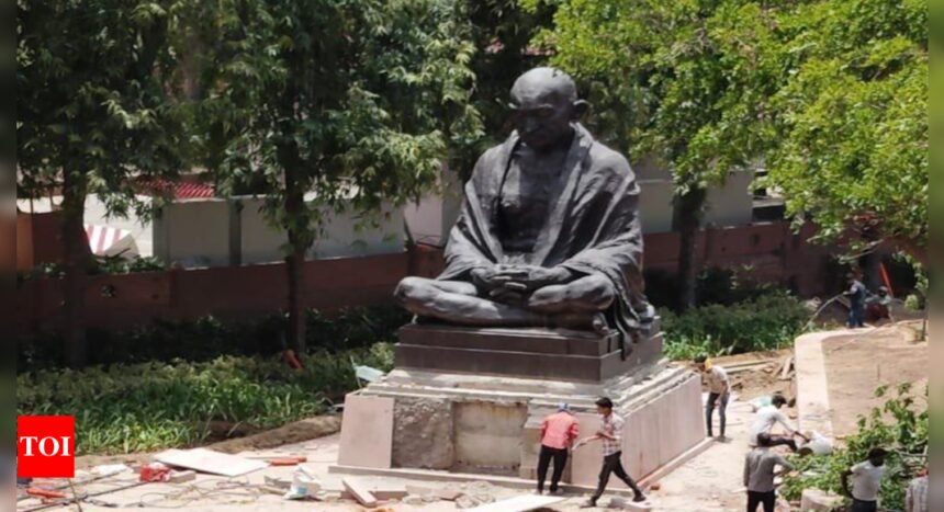 Villupuram MP Ravikumar slams dislocation of Gandhi, Ambedkar statues in parliament | Chennai News