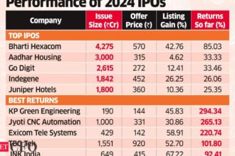 In equity's Indian summer, IPOs and investors make hay in 2024, ETCFO