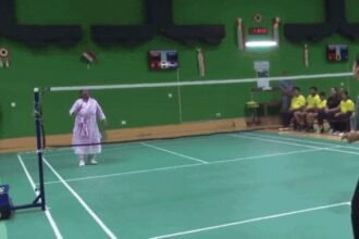 Watch: President Droupadi Murmu plays badminton with ace shuttler Saina Nehwal | India News