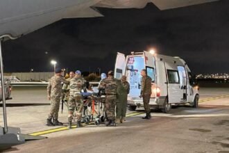 Indian forces coordinate critical evacuation of injured soldier