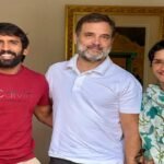 Vinesh Phogat, Bajrang Punia meet Rahul amid talks of fighting Haryana polls