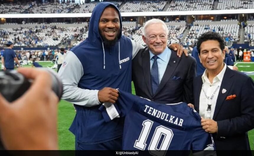 Sachin Tendulkar Honored By Dallas Cowboys During NFL Game