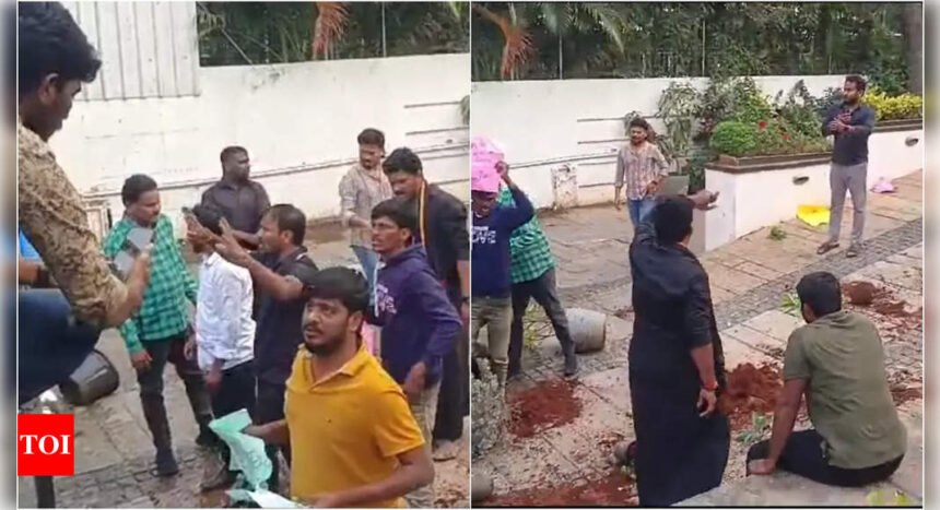Protesters storm, vandalise actor Allu Arjun's house in Hyderabad over stampede case