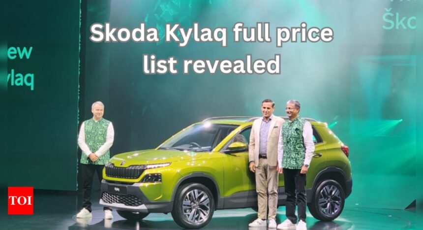 Skoda Kylaq full price list revealed: Check variant-wise pricing, features