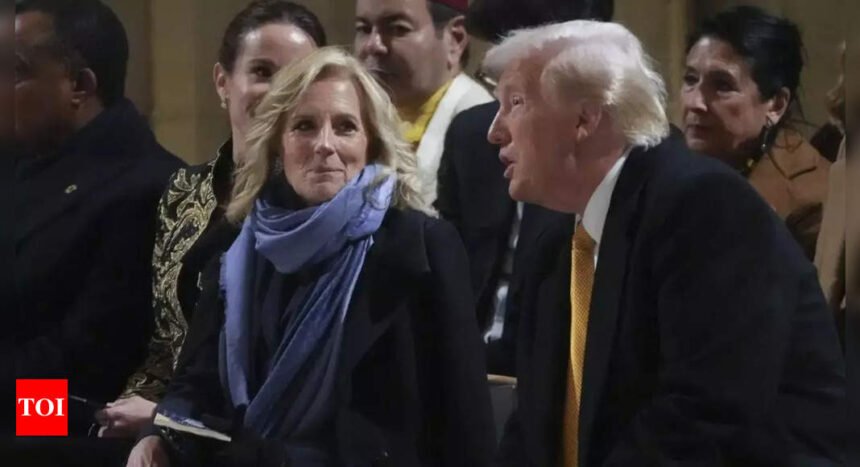 ‘They’re absolutely in love’: Internet reacts as Trump and Jill Biden share candid moment at Notre Dame reopening